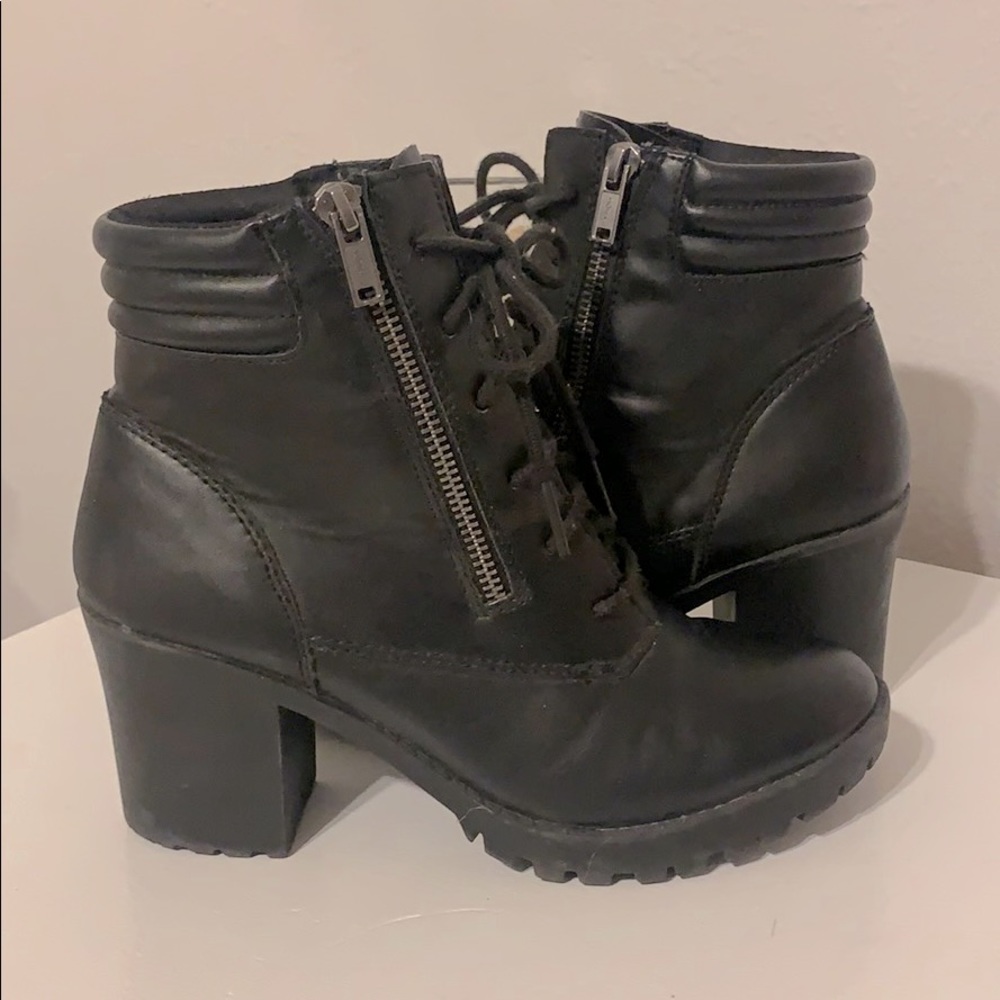 Chunky Black Combat Boots
